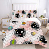 Hello Kitty Bed Set Chococat Sanrio Cute Bed Sheets Cartoon Bed Cotton Comforters Cute Duvet Covers LS22831 Only Quilt