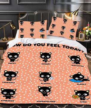 Hello Kitty Bed Set Chococat Sanrio Cute Bed Sheets Cartoon Bed Cotton Comforters Duvet Cover LS22828 - Lusy Store