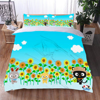 Hello Kitty Bed Set Chococat Sanrio Cute Bed Sheets Cartoon Bed Cotton Comforters Floral Duvet Covers LS22829 - Lusy Store