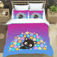 Hello Kitty Bed Set Chococat Sanrio Cute Bed Sheets Cartoon Bed Cotton Comforters Floral Duvet Covers LS22832 - Lusy Store