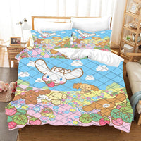 Hello Kitty Bed Set Cotton Sanrios Cute Bed Sheets Cartoon Bed Comforters Bed Cover Set LS22783 - Lusy Store