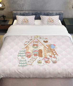 Hello Kitty Bed Set for a Merry Christmas Sanrio Splendor Quilted Elegance - Lusy Store LLC