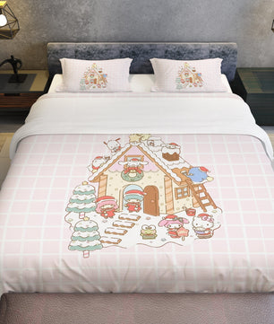 Hello Kitty Bed Set for a Merry Christmas Sanrio Splendor Quilted Elegance - Lusy Store LLC