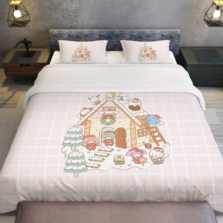 Hello Kitty Bed Set for a Merry Christmas Sanrio Splendor Quilted Elegance - Lusy Store LLC