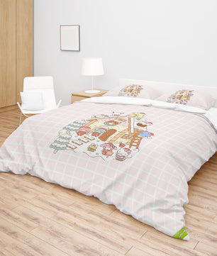 Hello Kitty Bed Set for a Merry Christmas Sanrio Splendor Quilted Elegance - Lusy Store LLC