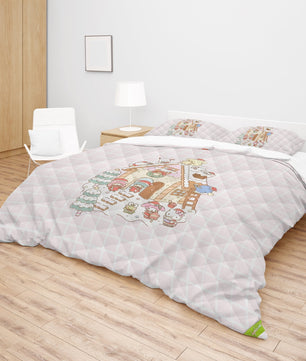Hello Kitty Bed Set for a Merry Christmas Sanrio Splendor Quilted Elegance - Lusy Store LLC