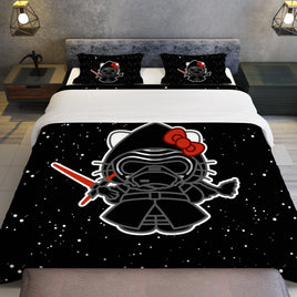 Hello Kitty Bed Set - Galactic Dreams - Star Wars Black Bedding Set - Lusy Store LLC