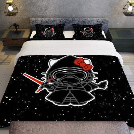 Hello Kitty Bed Set - Galactic Dreams - Star Wars Black Bedding Set - Lusy Store LLC