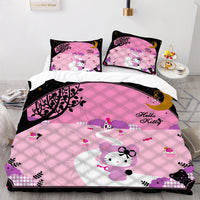 Hello Kitty Bed Set Hello Kitty And Friends Halloween Bedding Cute Bedding Set Cartoon Bed Cotton Comforters Halloween Duvet Covers LS22850 - Lusy Store