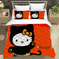 Hello Kitty Bed Set Hello Kitty And Friends Halloween Bedding Cute Bedding Set Cartoon Bed Cotton Comforters Halloween Duvet Covers LS22852 - Lusy Store