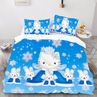 Hello Kitty Bed Set Hello Kitty And Friends Princess Bedding Cute Bedding Set Cartoon Bed Cotton Comforters LS22838 - Lusy Store