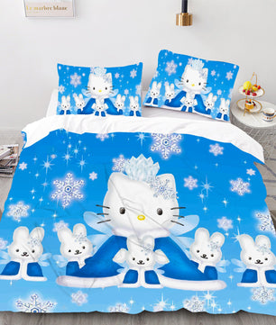 Hello Kitty Bed Set Hello Kitty And Friends Princess Bedding Cute Bedding Set Cartoon Bed Cotton Comforters LS22838 - Lusy Store