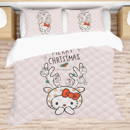 Hello Kitty Bed Set - Luxury Christmas Bed Set - Cozy Christmas Vibes - Lusy Store LLC