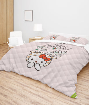 Hello Kitty Bed Set - Luxury Christmas Bed Set - Cozy Christmas Vibes - Lusy Store LLC