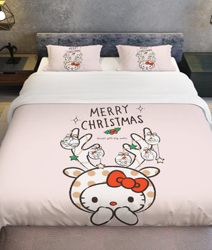 Hello Kitty Bed Set - Luxury Christmas Bed Set - Cozy Christmas Vibes - Lusy Store LLC
