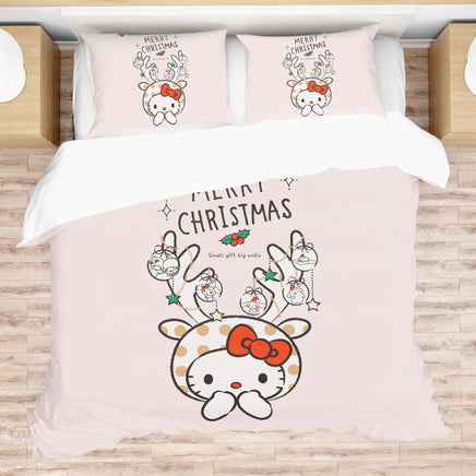 Hello Kitty Bed Set - Luxury Christmas Bed Set - Cozy Christmas Vibes - Lusy Store LLC