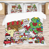 Hello Kitty Bed Set Merry Christmas with Sanrio - Embrace the Sanrio Wonderland - Lusy Store LLC