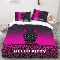 Hello Kitty Bedding Set Children Cotton Bed Sheets Hello Kitty Duvet Cover Bed Sheet Pillowcase - Lusy Store