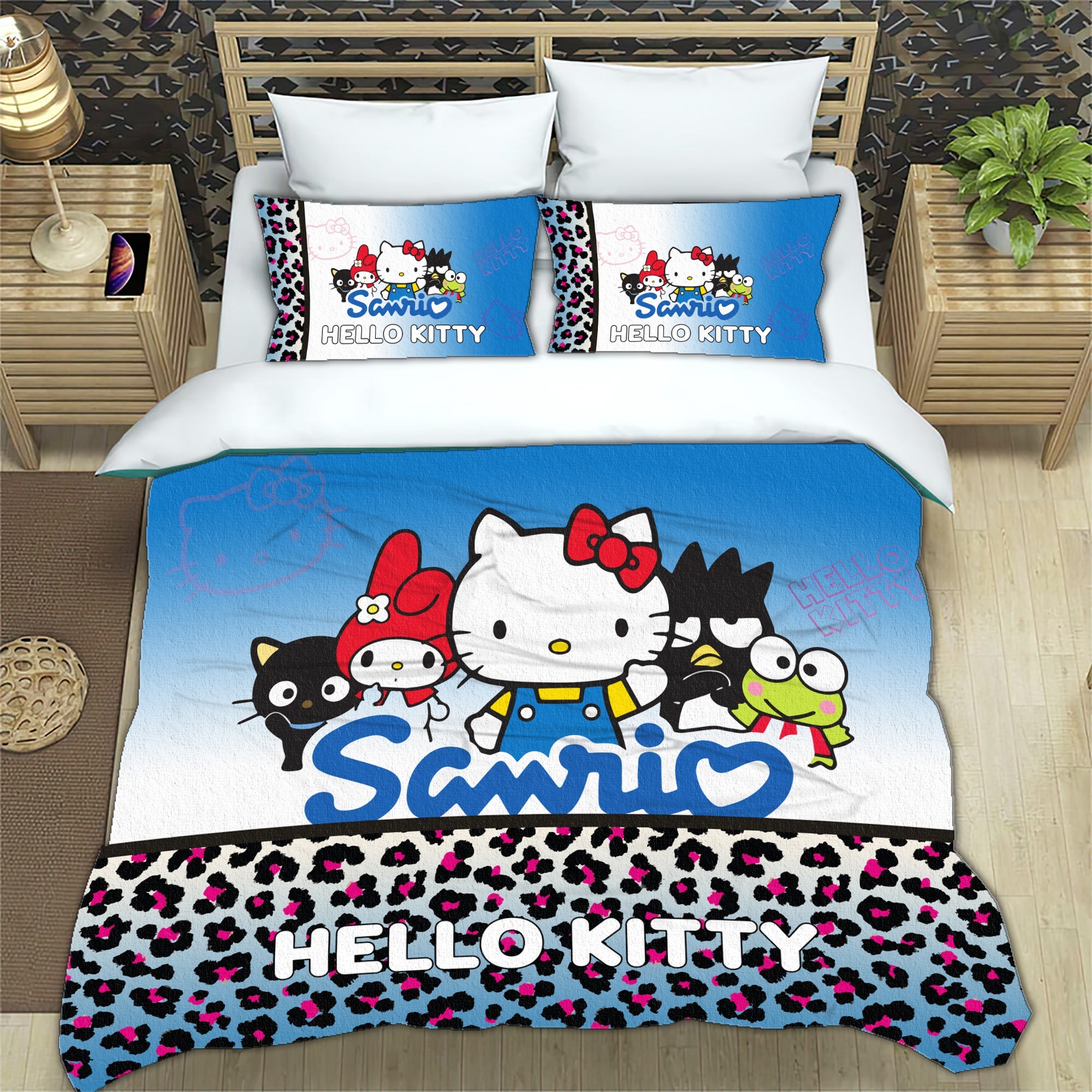 Kids Hello Kitty Bedding Duvet Cover Bedding Set COTTON Twin Full/Queen,  King