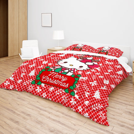 Hello Kitty Bedding Set Christmas Extravaganza Cozy and Cute for Merry Christmas - Lusy Store LLC