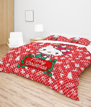 Hello Kitty Bedding Set Christmas Extravaganza Cozy and Cute for Merry Christmas - Lusy Store LLC