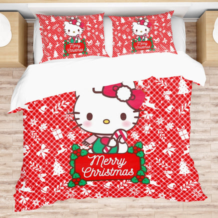 Hello Kitty Bedding Set Christmas Extravaganza Cozy and Cute for Merry Christmas - Lusy Store LLC