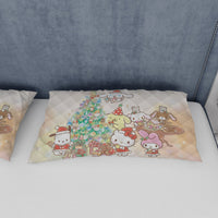 Hello Kitty Bedding Set for a Cozy Christmas Embrace the Holidays with a Cozy Christmas Quilted Blanket - Lusy Store LLC