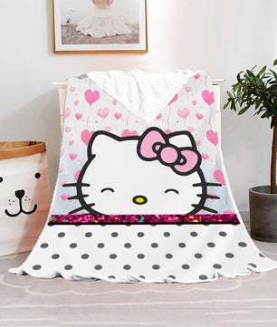 Hello Kitty Blanket Fleece Blanket Bedspreads FB11 - Lusy Store LLC