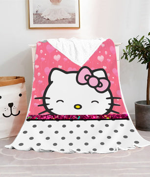 Hello Kitty Blanket Fleece Blanket Bedspreads FB11 - Lusy Store LLC