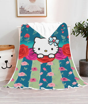 Hello Kitty Blanket Fleece Blanket Bedspreads FB12 - Lusy Store LLC