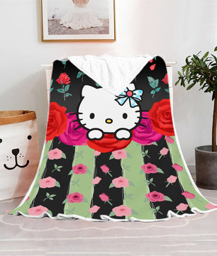 Hello Kitty Blanket Fleece Blanket Bedspreads FB12 - Lusy Store LLC