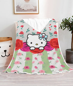 Hello Kitty Blanket Fleece Blanket Bedspreads FB12 - Lusy Store LLC