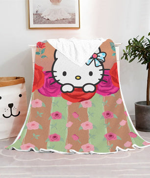 Hello Kitty Blanket Fleece Blanket Bedspreads FB12 - Lusy Store LLC