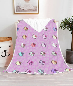 Hello Kitty Blanket Fleece Blanket Bedspreads FB13 - Lusy Store LLC