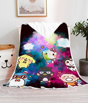 Hello Kitty Blanket Fleece Blanket Bedspreads Gothic Sofa Cover BL09 - Lusy Store LLC