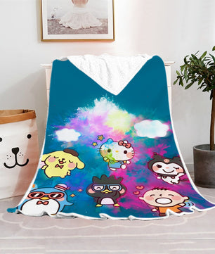 Hello Kitty Blanket Fleece Blanket Bedspreads Gothic Sofa Cover BL09 - Lusy Store LLC