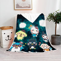 Hello Kitty Blanket Fleece Blanket Bedspreads Gothic Sofa Cover BL09 - Lusy Store LLC