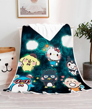 Hello Kitty Blanket Fleece Blanket Bedspreads Gothic Sofa Cover BL09 - Lusy Store LLC