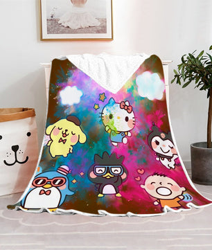 Hello Kitty Blanket Fleece Blanket Bedspreads Gothic Sofa Cover BL09 - Lusy Store LLC