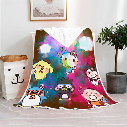 Hello Kitty Blanket Fleece Blanket Bedspreads Gothic Sofa Cover BL09 - Lusy Store LLC