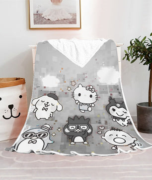 Hello Kitty Blanket Fleece Blanket Bedspreads Gothic Sofa Cover BL09 - Lusy Store LLC