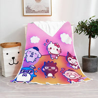 Hello Kitty Blanket Fleece Blanket Bedspreads Gothic Sofa Cover BL09 - Lusy Store LLC