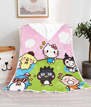 Hello Kitty Blanket Fleece Blanket Bedspreads Gothic Sofa Cover BL09 - Lusy Store LLC