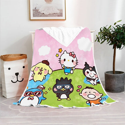 Hello Kitty Blanket Fleece Blanket Bedspreads Gothic Sofa Cover BL09 - Lusy Store LLC