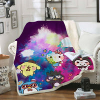 Hello Kitty Blanket Sherpa Blanket Bedspreads SB09 - Lusy Store LLC