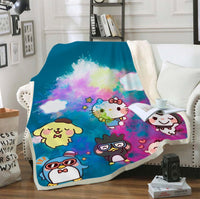 Hello Kitty Blanket Sherpa Blanket Bedspreads SB09 - Lusy Store LLC