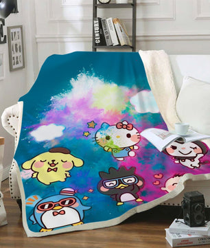 Hello Kitty Blanket Sherpa Blanket Bedspreads SB09 - Lusy Store LLC