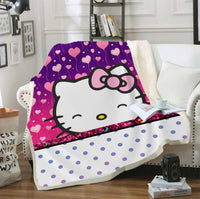 Hello Kitty Blanket Sherpa Blanket Bedspreads SB11 - Lusy Store LLC