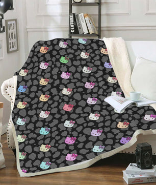 Hello Kitty Blanket Sherpa Blanket Bedspreads SB13 - Lusy Store LLC