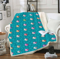 Hello Kitty Blanket Sherpa Blanket Bedspreads SB13 - Lusy Store LLC